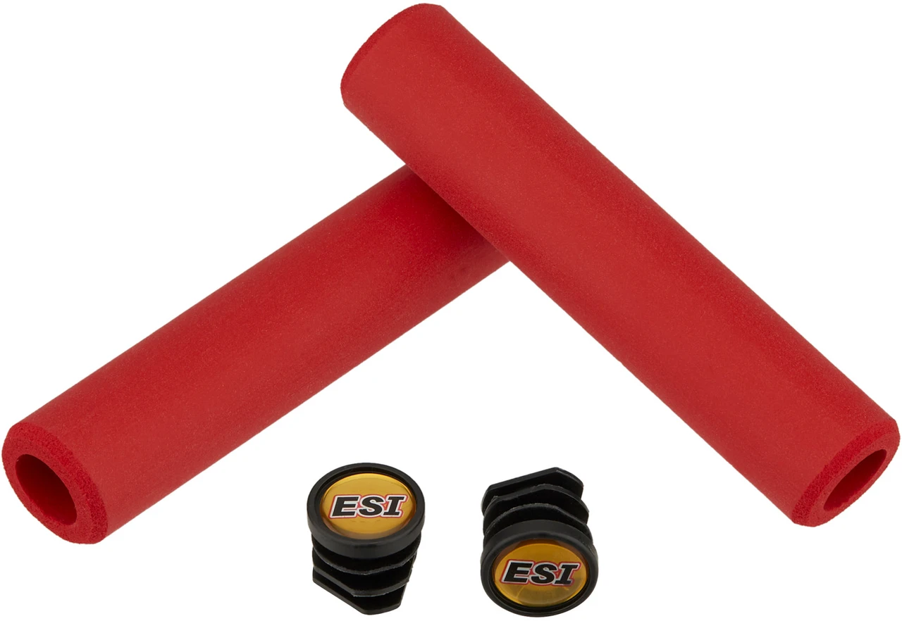 ESI Racer's Edge Mountain Bike 130mm Silicone Handlebar Grips Red