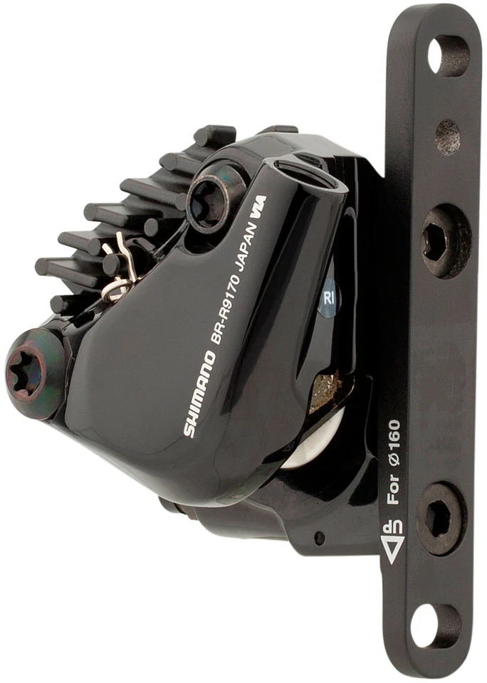 Shimano BR-R9170 Hydraulic Disc Brake Front Flat Mount Caliper w/ Fin Pad 
