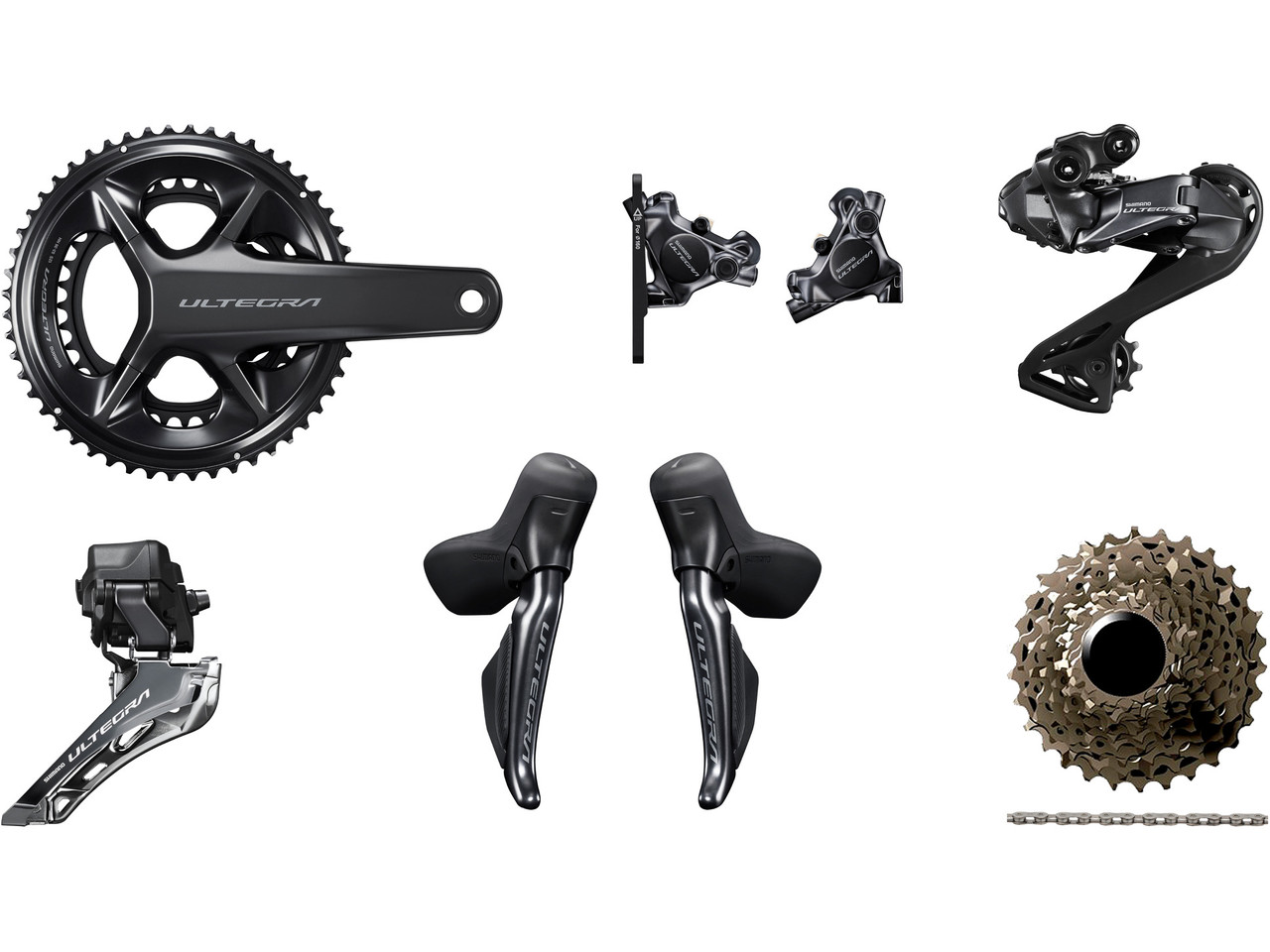 web composiet Decoderen Shimano Ultegra Di2 R8150 2x12 36-52 Disc Brake Groupset - bike-components