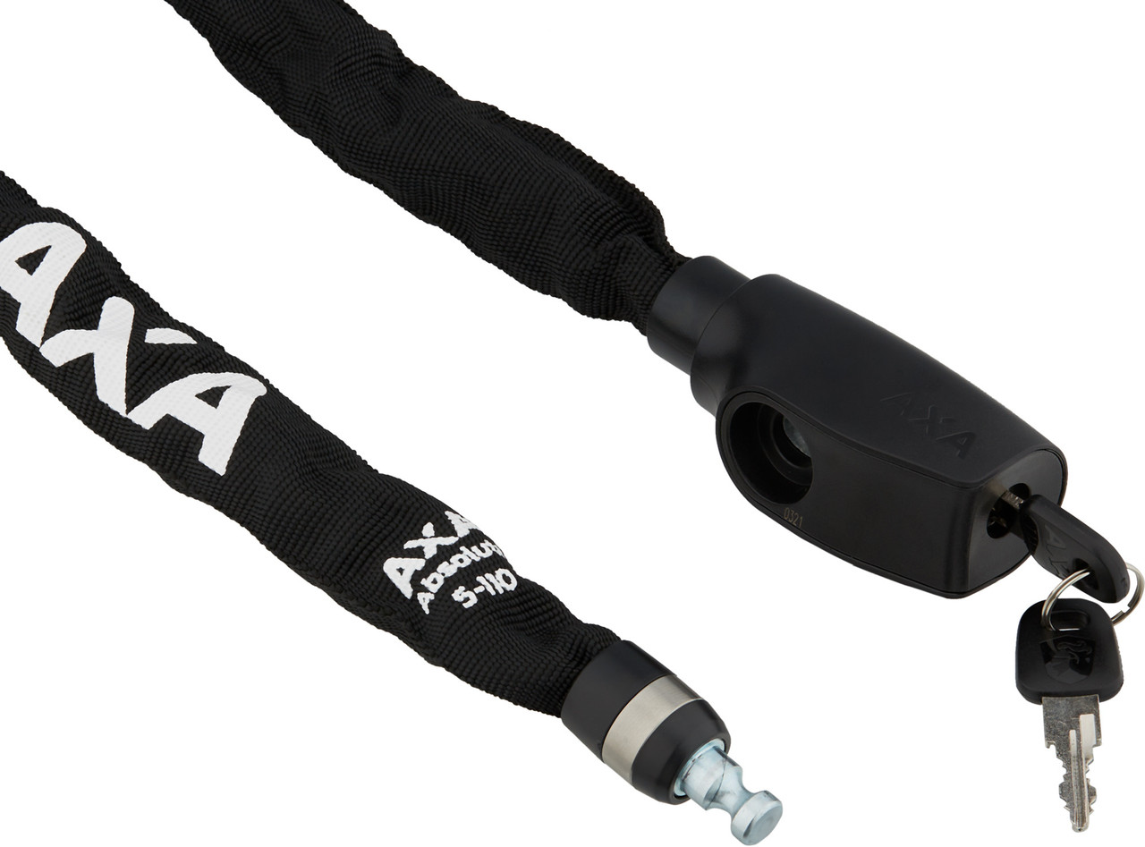 Kettingslot Axa Absolute 5-150 met polyester hoes - zwart