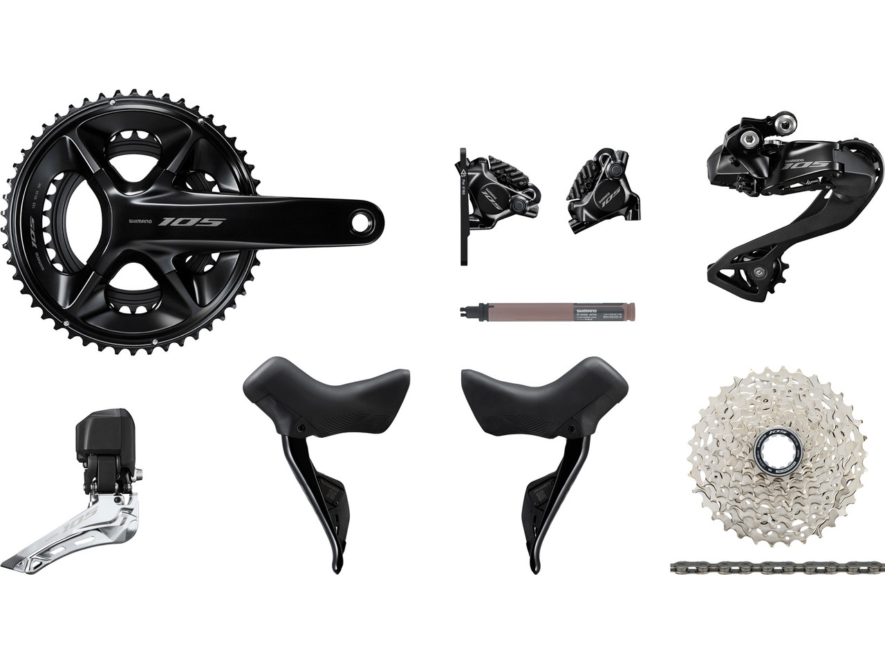 zwak China behang Shimano 105 Di2 R7150 Groupset 2x12 34-50 - bike-components