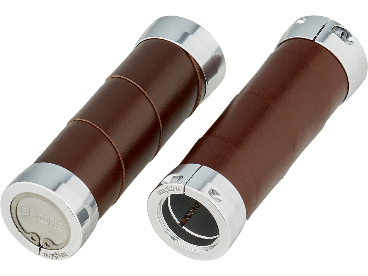 Brooks Slender Leather Handlebar Grips for Twist Shifters (twosided