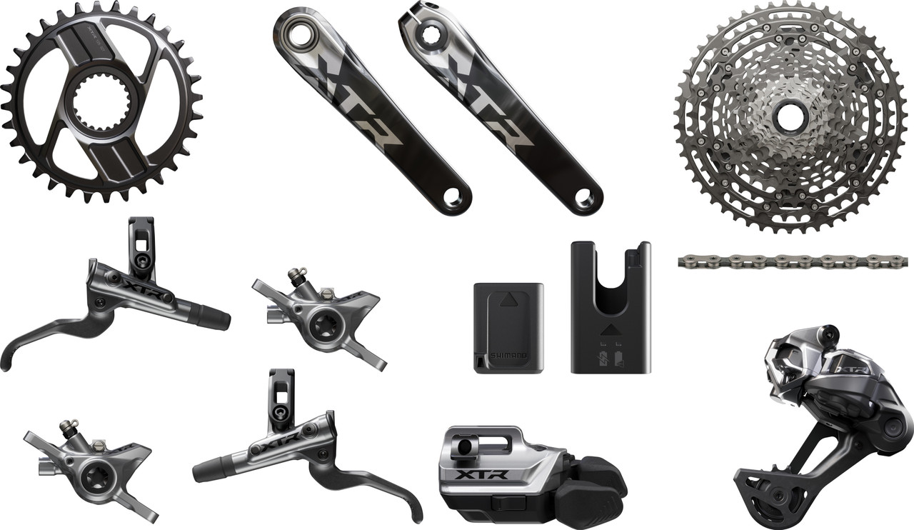 Manivelle Shimano XTR - Technologie Hollowtech II, Q-Factor 168 Mm, Roulements Hollowglide - Pour VTT Trail Haute Performance