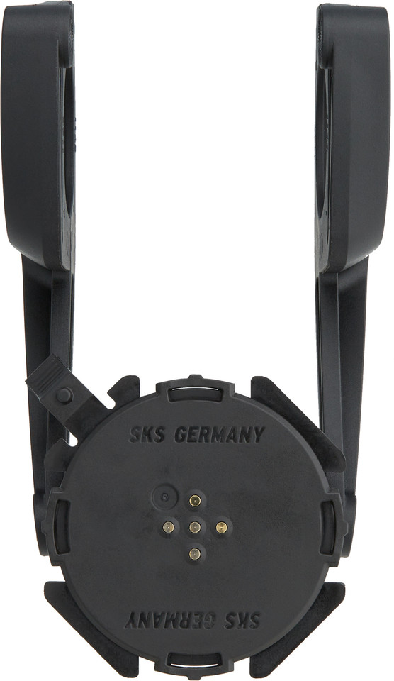 SKS GERMANY COMPIT [1st Gen] Handyhalterung mit 5.000 mAh Powerbank zur Montage am Lenker (Smartphonehalterung für Fahrräder & E-Bikes, Induktive Ladefunktion, Lenkerklemmung 22,2-31,8 mm