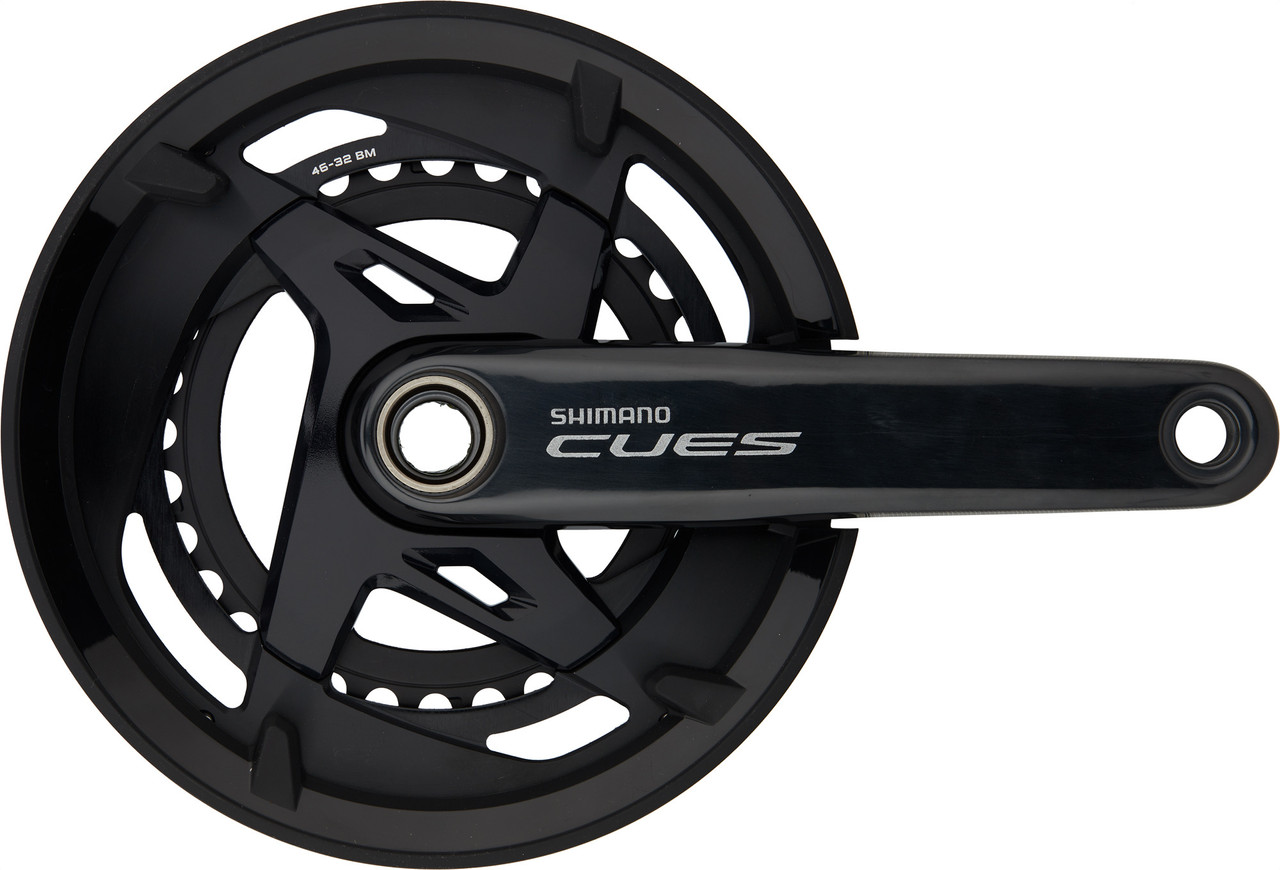 Pédalier Shimano CUES FC-U4000-2 Double Plateau - 175mm, 46T-222, Compatible 9/10/11 Vitesses