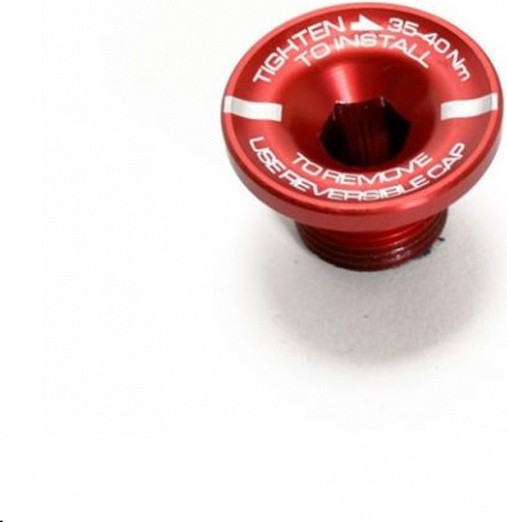 Rotor 3D+/REX1 Kurbelschraube für Antriebsseite Aluminium rot
