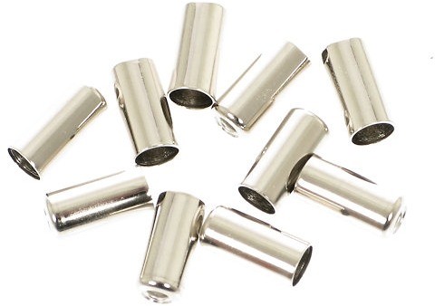 Cycle Brake outer cable END CAPS chrome 5mm PACK OF TEN 