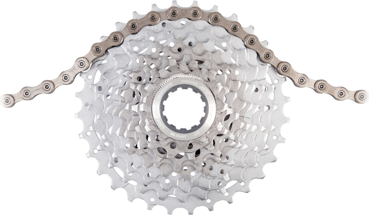 Cassette Shimano XT CS-M771-10 10 Vitesses 11-34T Pour VTT - Argent, Neuve