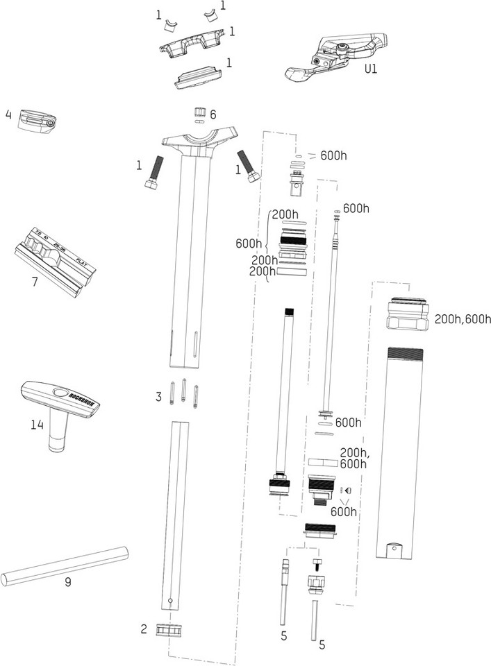 RockShox IFP Height Tool for Reverb - 210mm - 00.6818.043.000