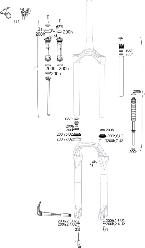 RockShox Judy Silver TK Spare Parts (A1-A3 / 2018-2021) | bike