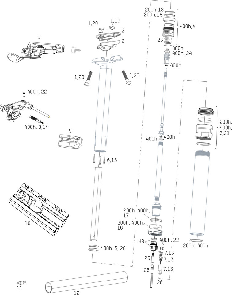RockShox Reverb Stealth Spare Parts (B1 / 2017 2019)