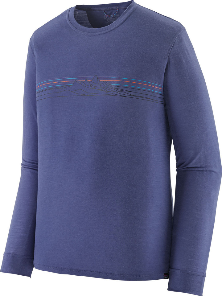 Shirt Cap Cool Merino Graphic L/S - heritage header clement blue | XS