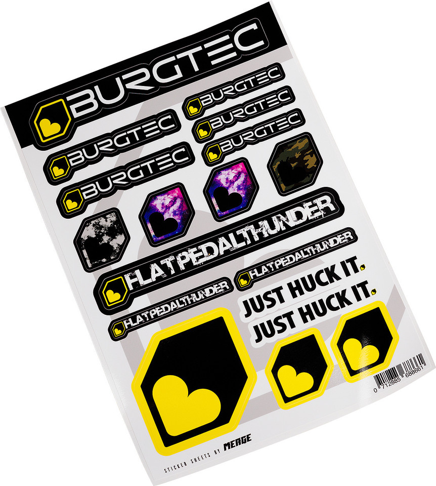 Burgtec Sticker Sheet - A4 buy online - bike-components