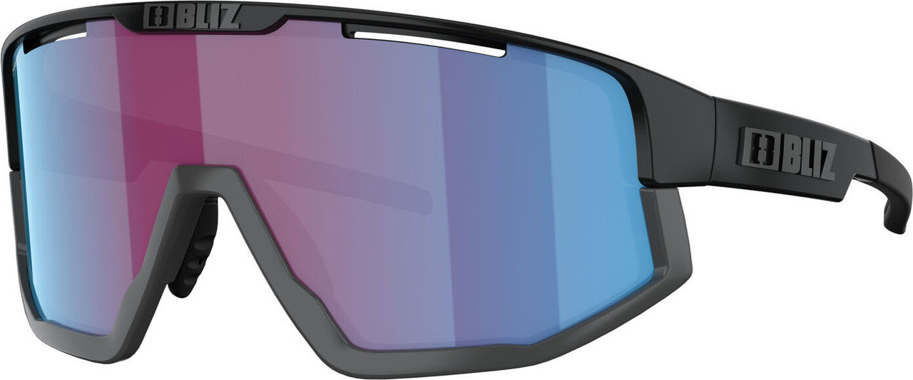 Lunettes De Soleil Bliz Fusion Nano Optics Nordic Light Matt Black Begonia Violet Blue Mirror Z52105-14N