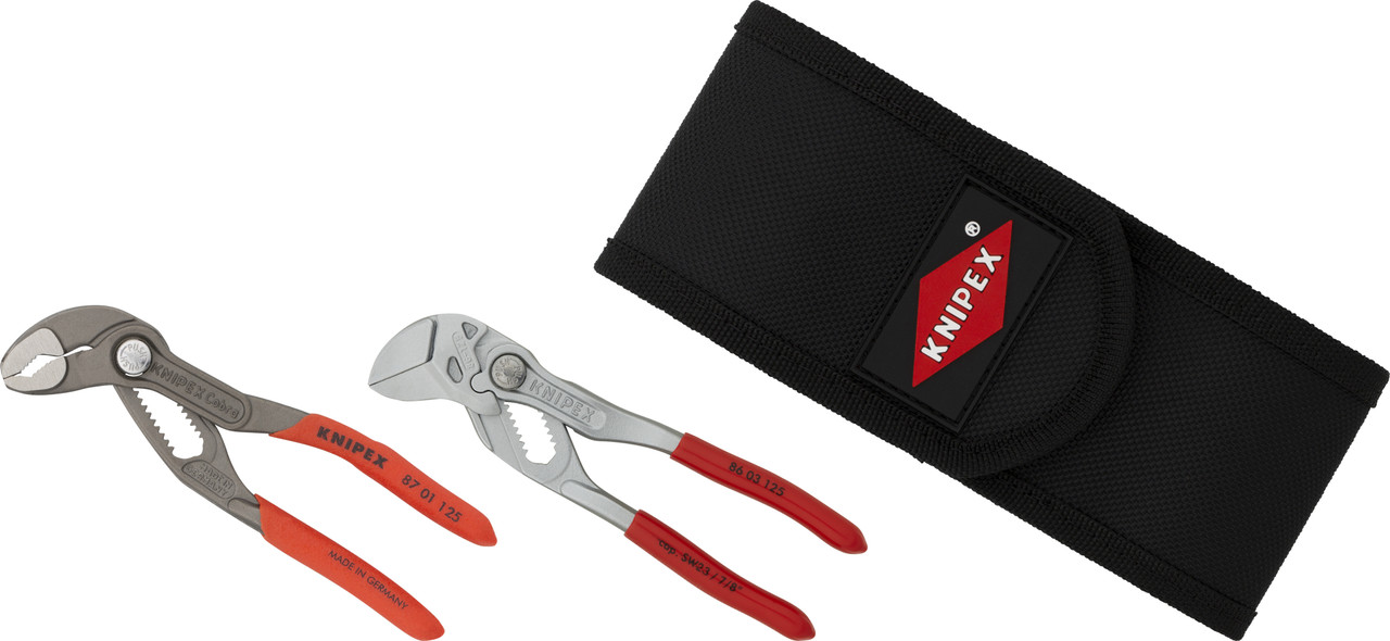 Knipex Mini-Zangen XS Set – 2 Stück In Gürteltasche: Zangenschlüssel XS & Cobra XS, 100 Mm Knipex Mini-Zangen XS Set – 2 Stück In Gürteltasche: Zangenschlüssel XS & Cobra XS, 100 Mm