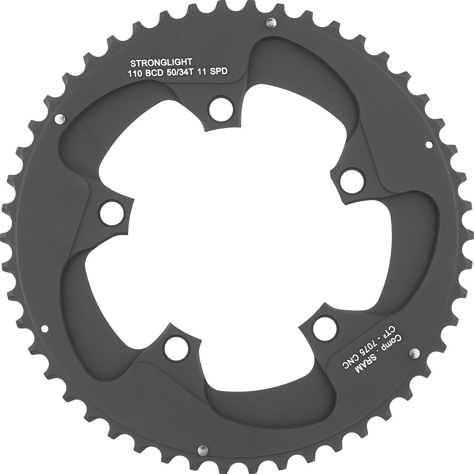 Stronglight Plateau Extérieur 51 Dents – Type 135 C, Noir, Pour Transmission Vélo