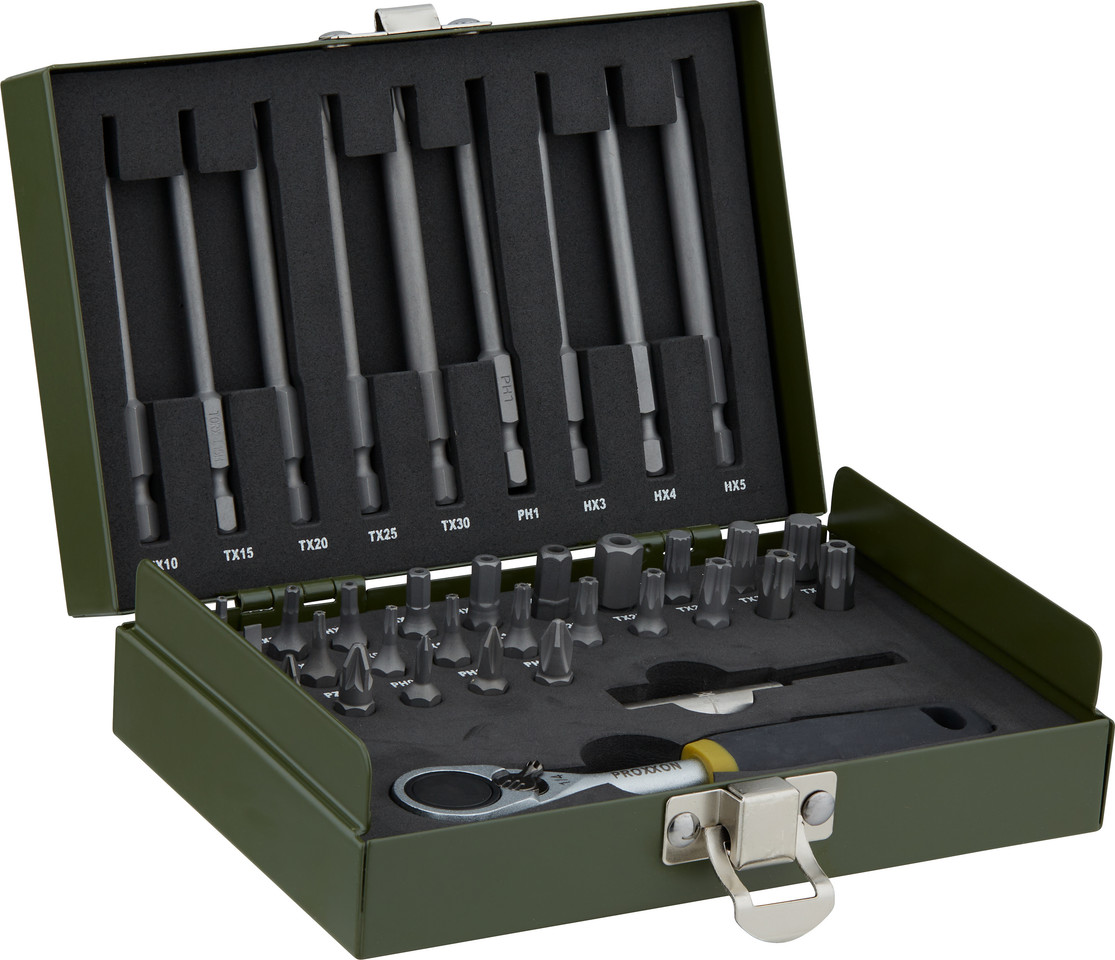 1/4 Ratschen-Set Profi – 13-teilig, Mit Bits 4-14 Mm, Verlängerung & Halter | Cr-V Stahl, 24-Zahn Feinmechanik, Quick-Release