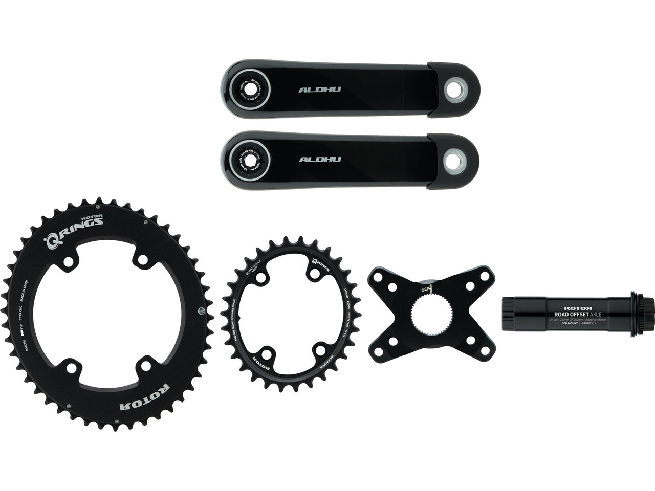 Rotor ALDHU Carbon Gravel Q-Ring 46/30-11-fach Kurbelgarnitur
