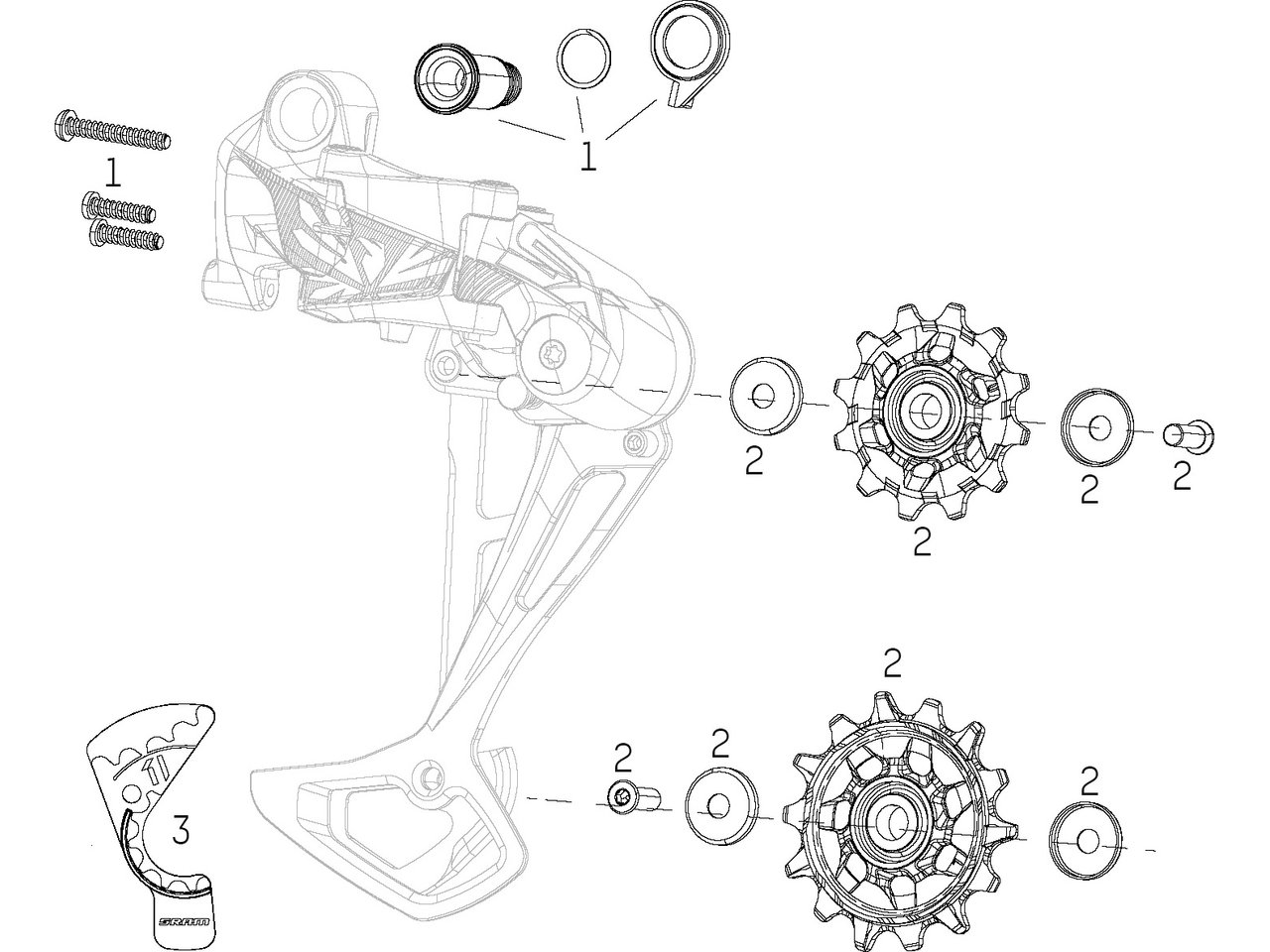 SRAM SX Eagle Rear Derailleur Parts | bike-components