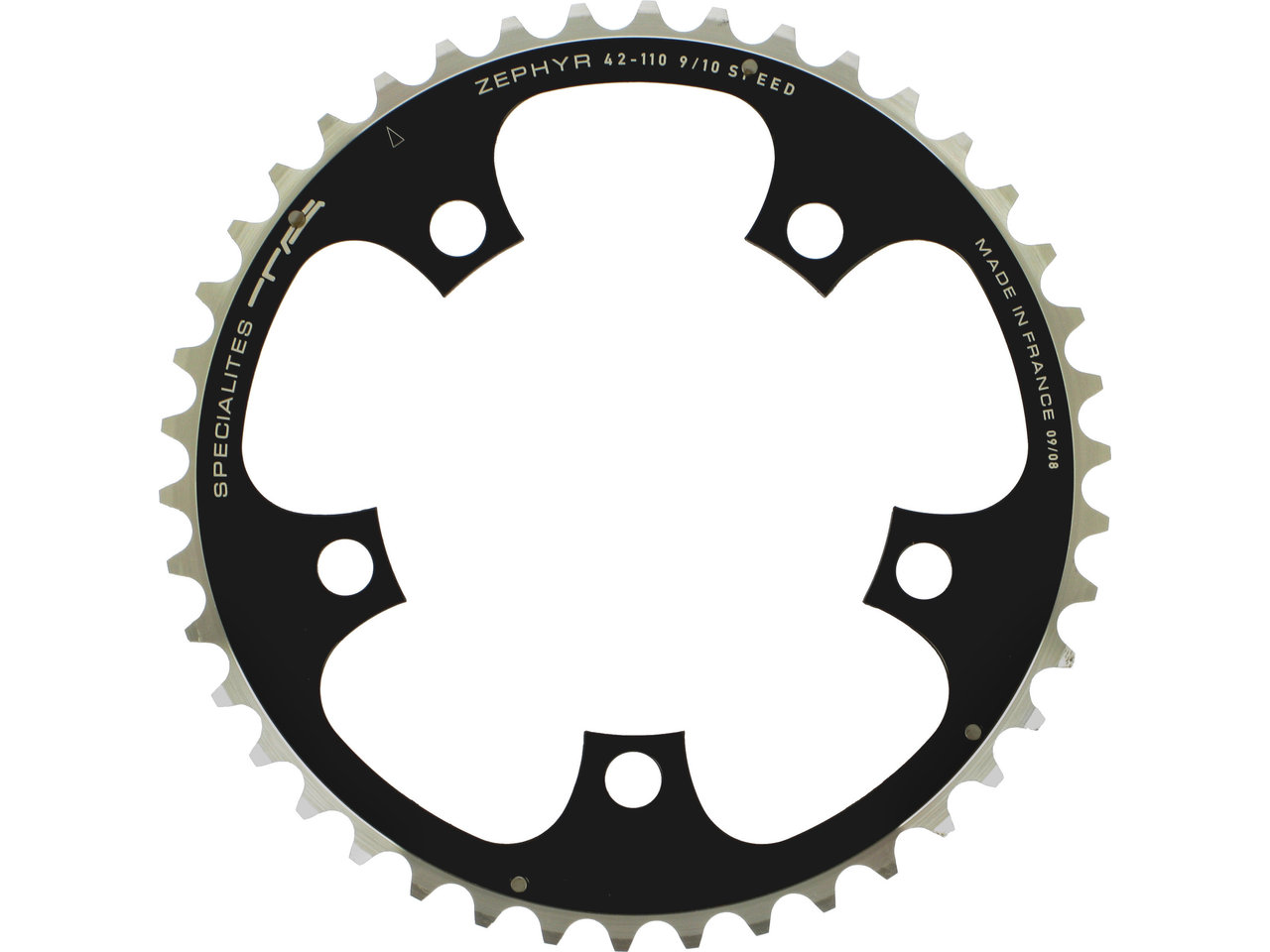 SPECIALITES TA Kettenblatt Zephyr, 5-Arm, außen, 110 mm Lochkreis SPECIALITES TA Kettenblatt Zephyr, 5-Arm, außen, 110 mm Lochkreis