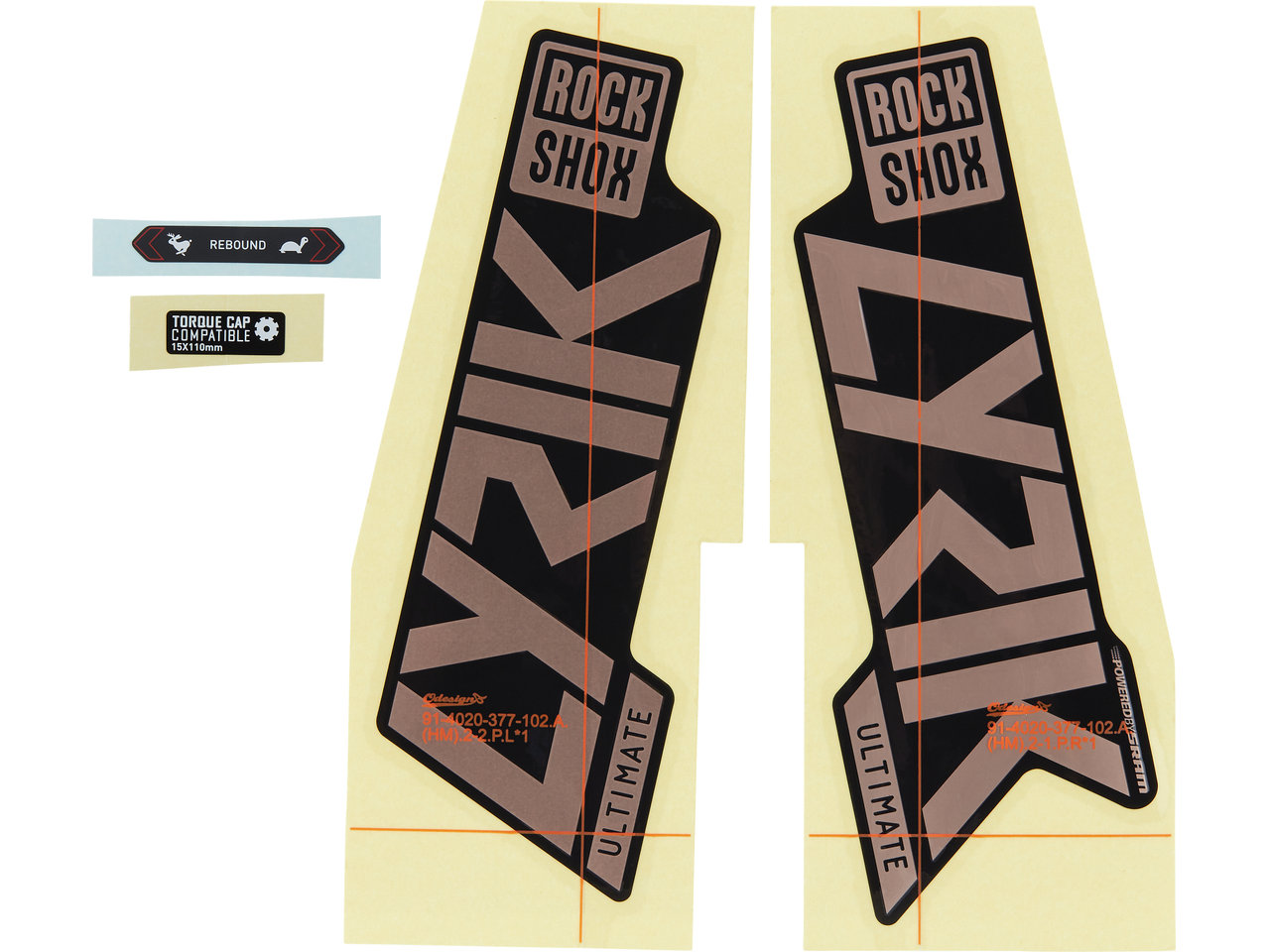 Rock Shox Lyrik Ultimate 27.5´´/29´´ 2021 High Gloss Black Klistremerkesett Rock Shox Lyrik Ultimate 27.5´´/29´´ 2021 High Gloss Black Klistremerkesett