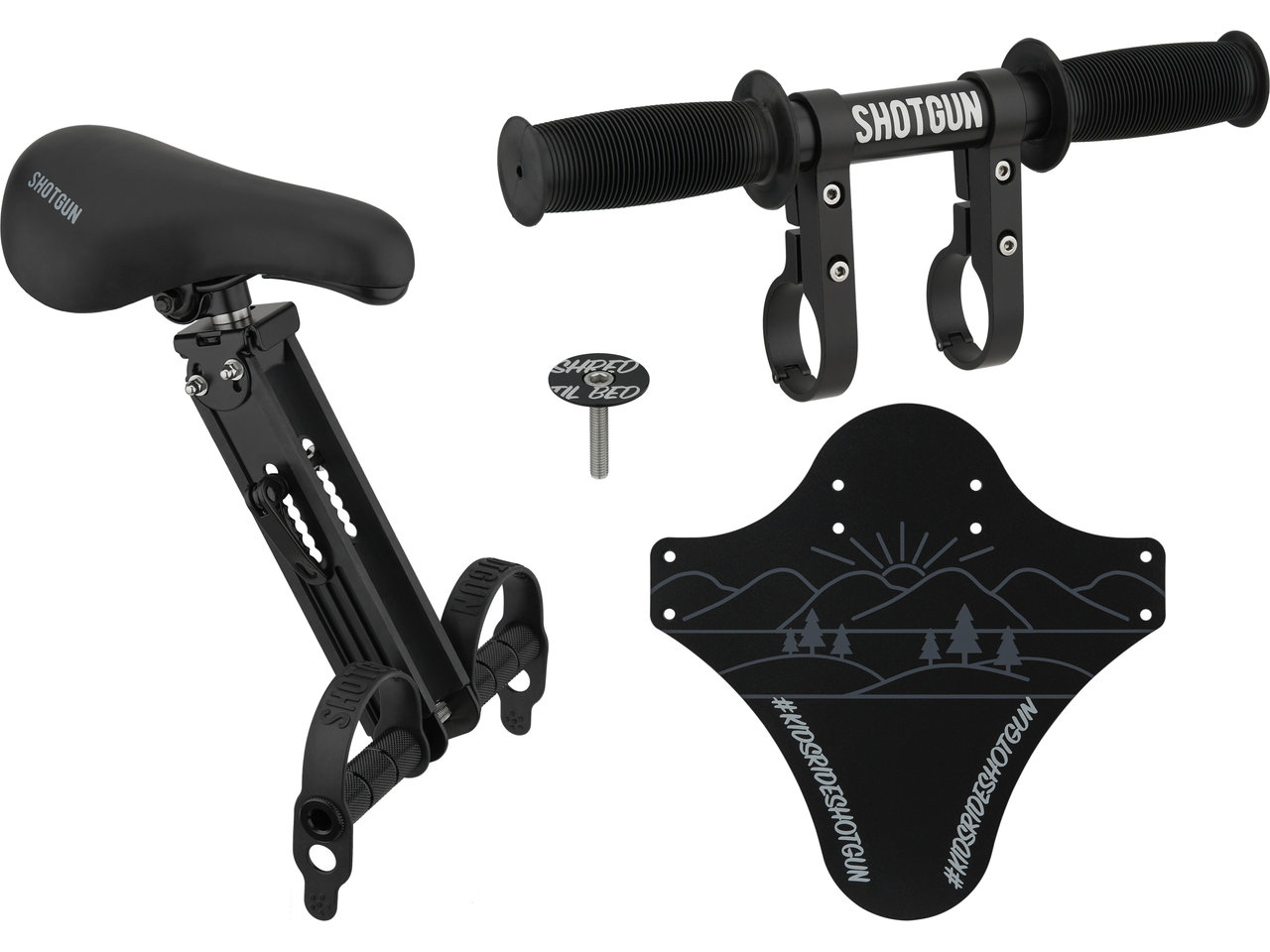 Shotgun Front-Kindersitz für MTB und Lenker Komplettset Shotgun Front-Kindersitz für MTB und Lenker Komplettset