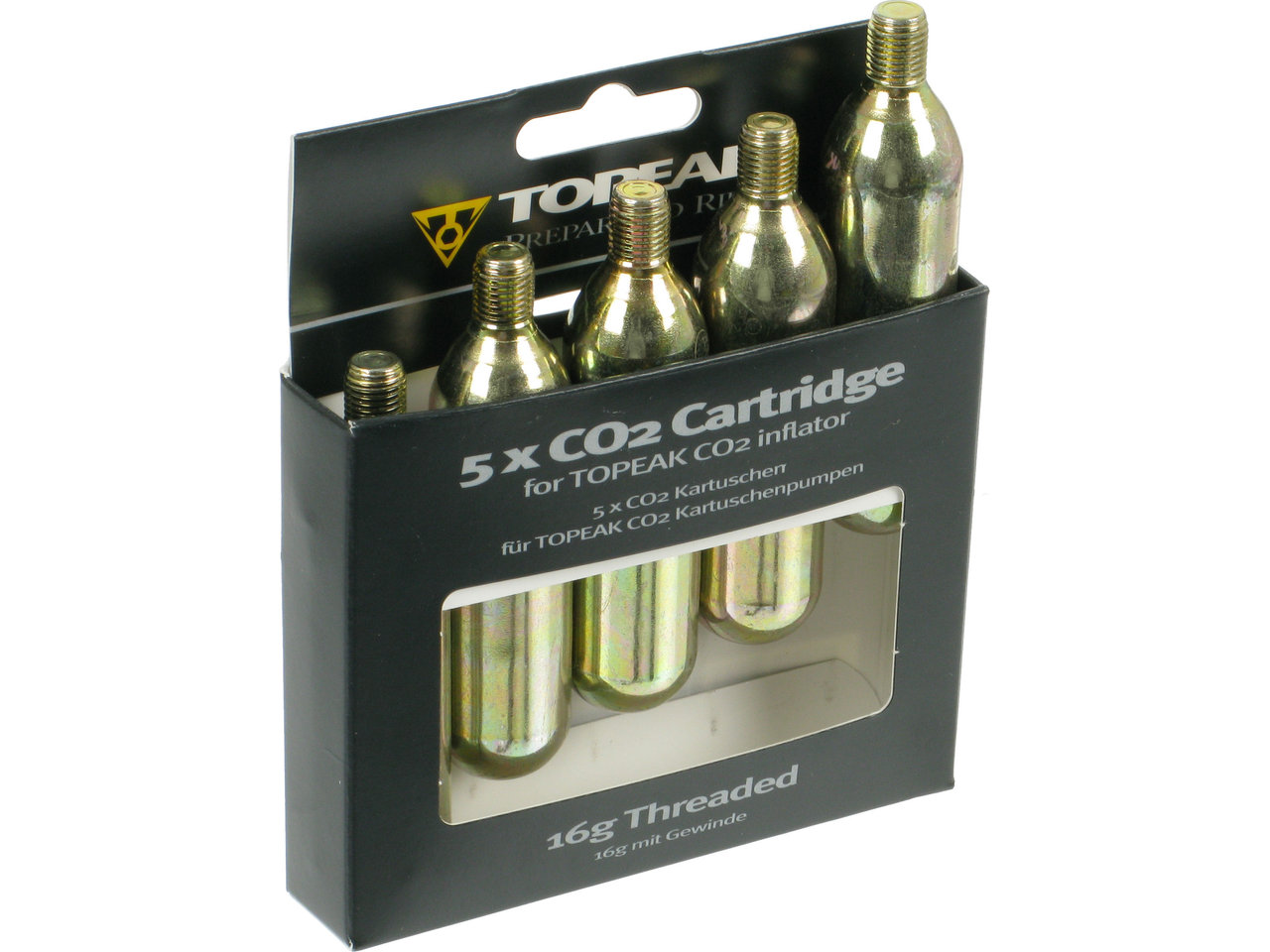 Topeak CO2 Ersatzkartuschen mit Gewinde 5er Set