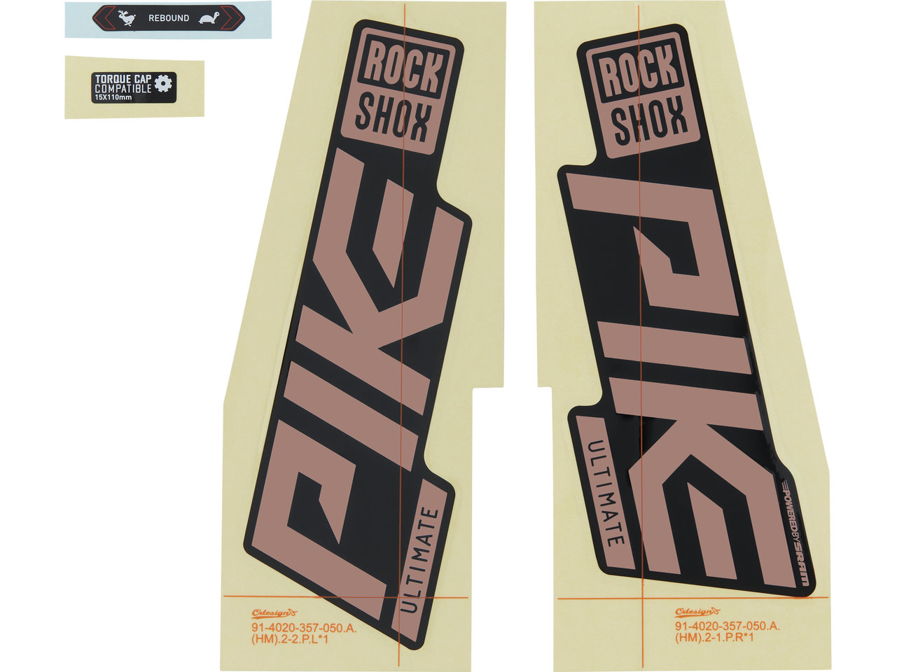 Rock Shox Aufklebersatz für Pike Ultimate Modell 2021