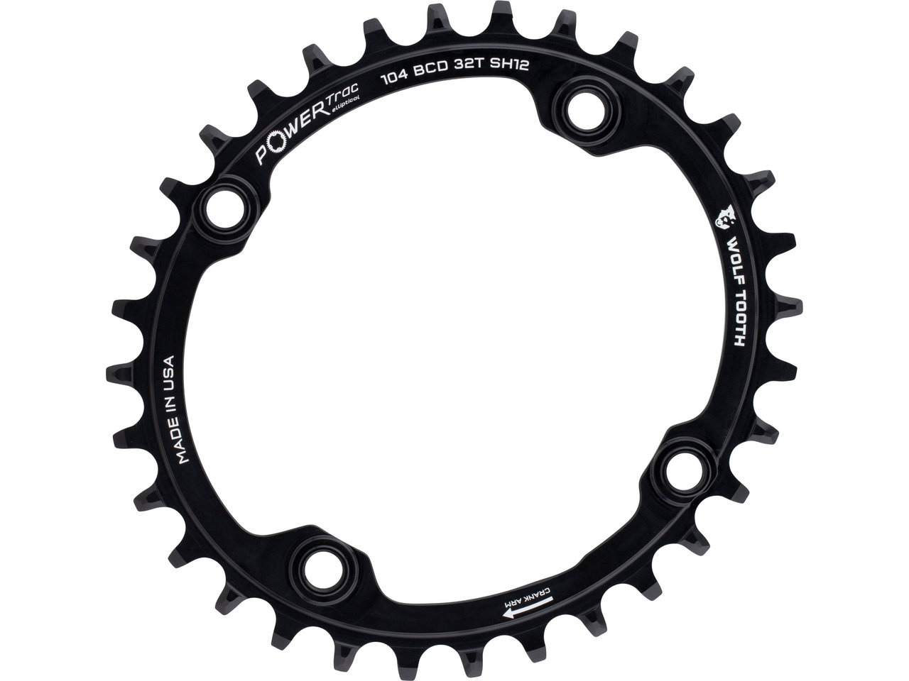 Wolf Tooth Elliptical 104mm BCD, Hyperglide+ 12-delt Drev