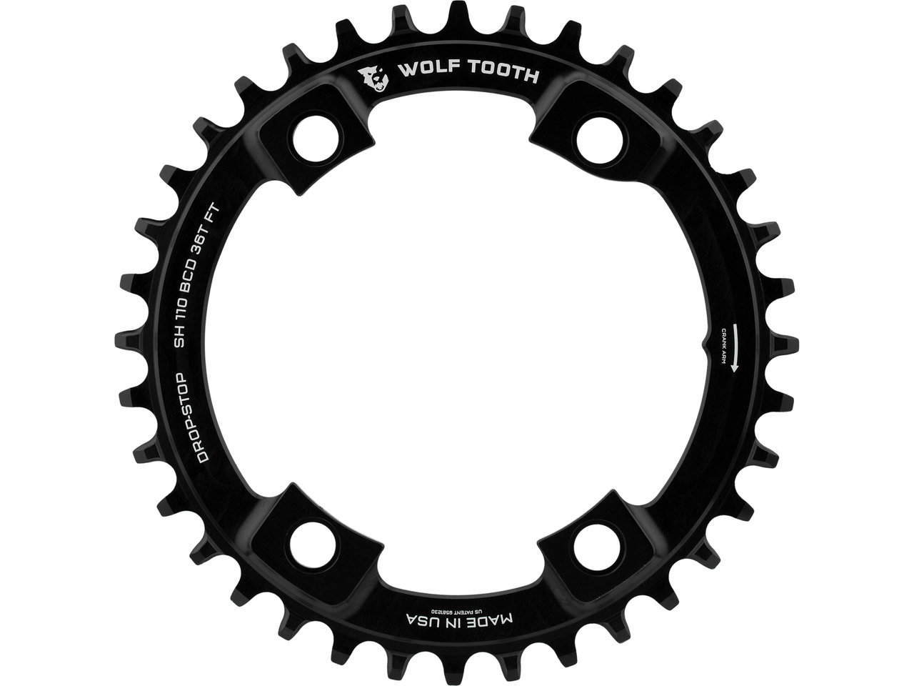 Wolf Tooth 110 BCD Asymmetric 4-Arm Kettenblatt für Shimano Wolf Tooth 110 BCD Asymmetric 4-Arm Kettenblatt für Shimano