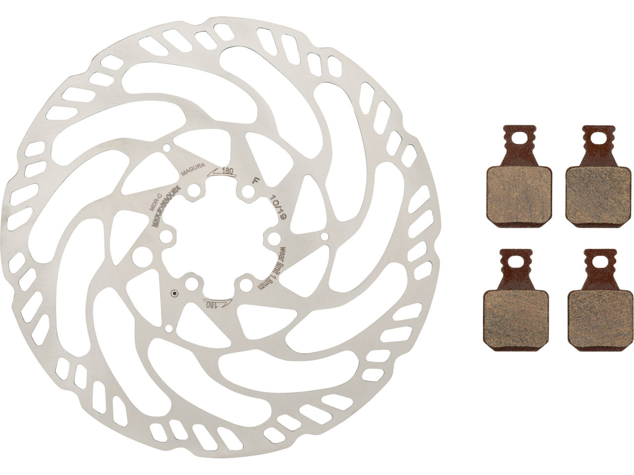 Mdr-c Bremsscheiben Und Belag Kit 6-loch 180 Mm