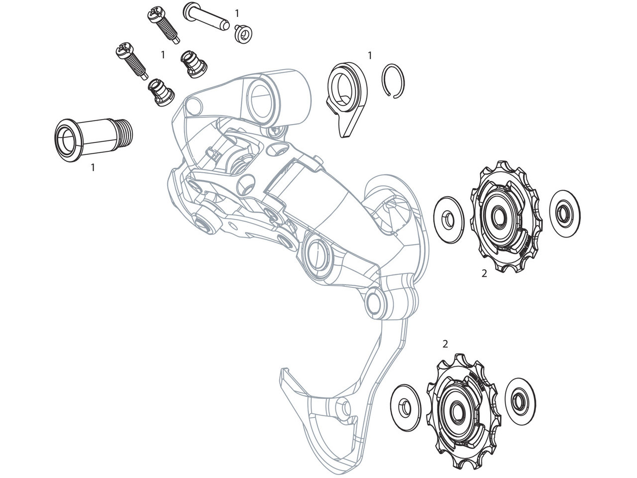 SRAM GX Type 2.1 2x10 Rear Derailleur Parts bike components