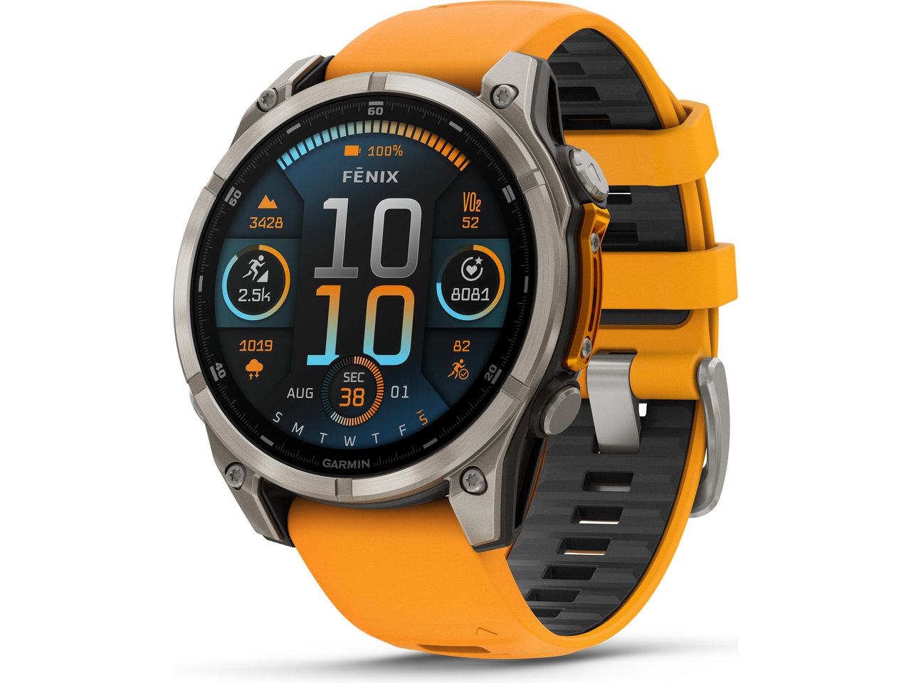 Garmin fenix 8 AMOLED Sapphire Titan GPS 47 mm Multisport-Smartwatch