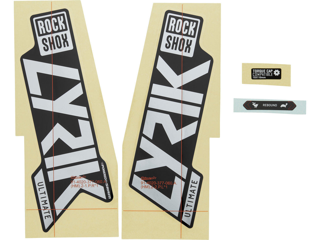 Rock Shox Aufklebersatz für Lyrik Ultimate Modell 2021