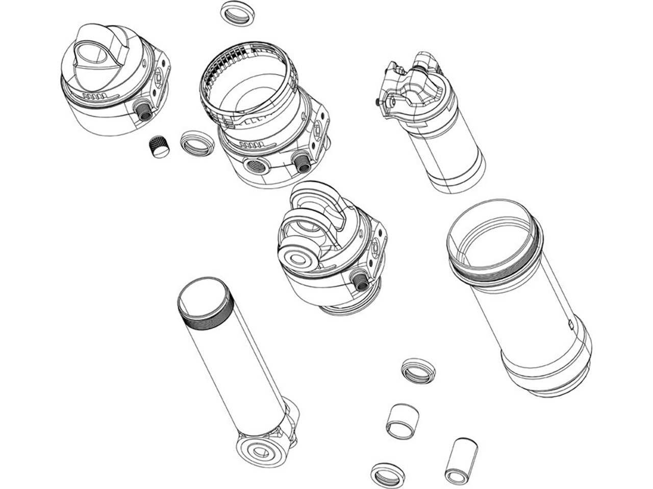 Rock Shox Eyelet Kit Trunnion für Deluxe Ultimate B2-C2 ab Modell 2020