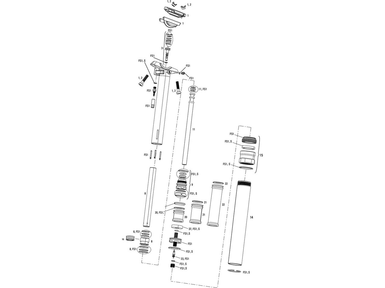 Ersatzteile Reverb Sattelstütze (a1 / 2010-2012)