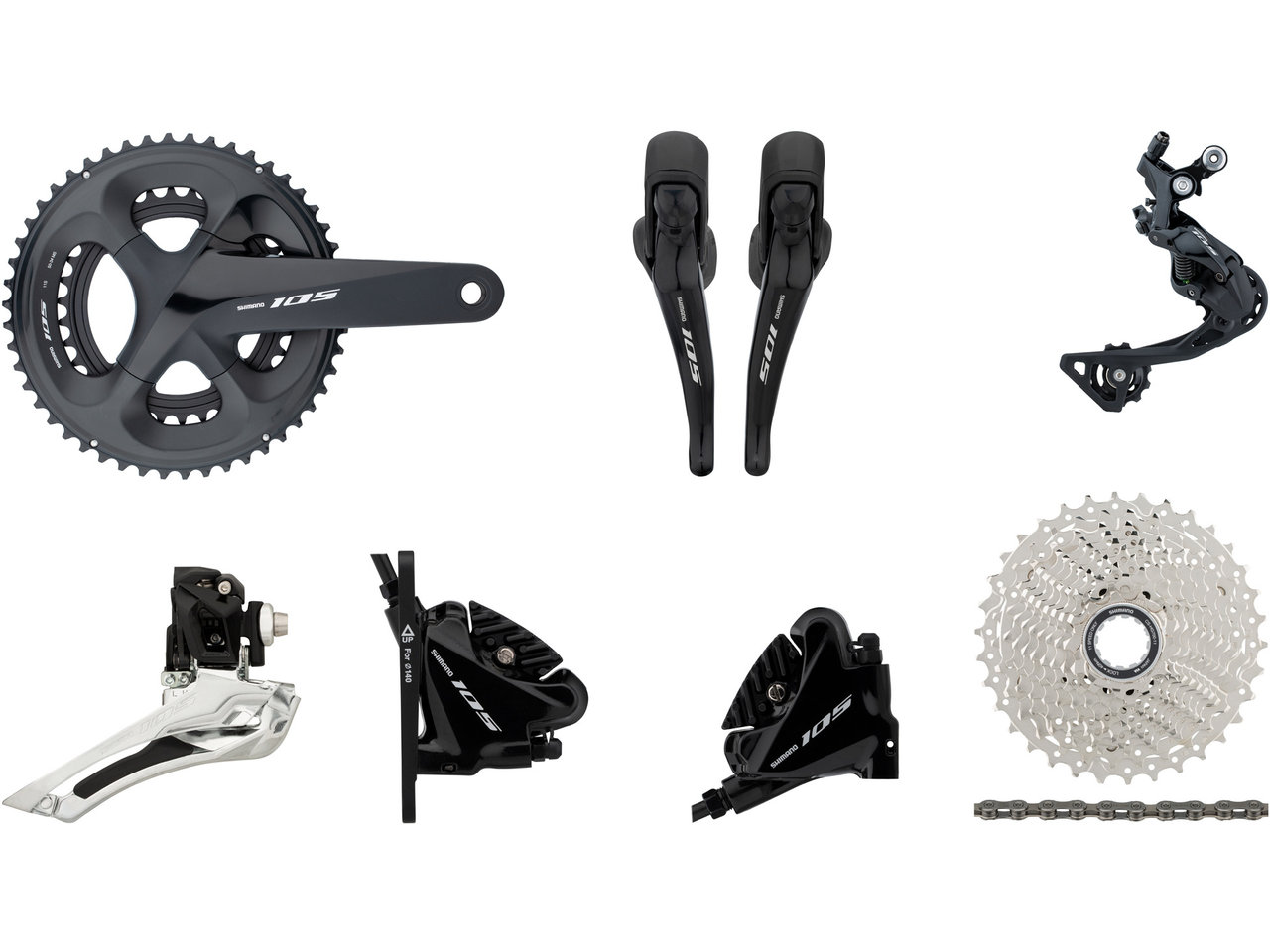 Shimano 105 R7000 2x11 Disc Brake Groupset bike components