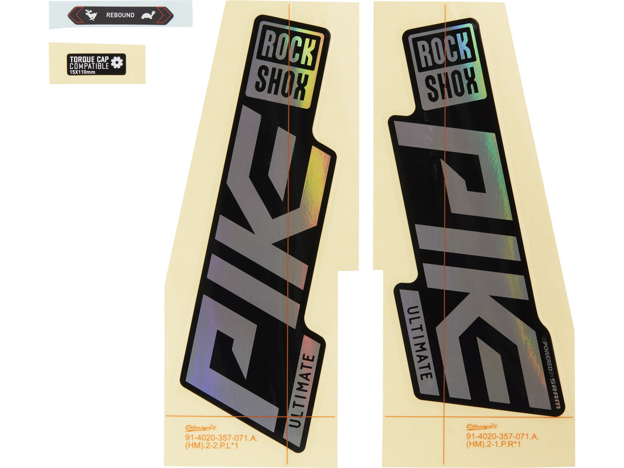 Gloss black-gloss rainbow foil