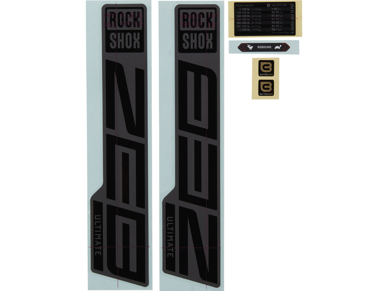 Rock Shox Decal Kit Aufklebersatz für ZEB Ultimate Flight Attendant ab 2023