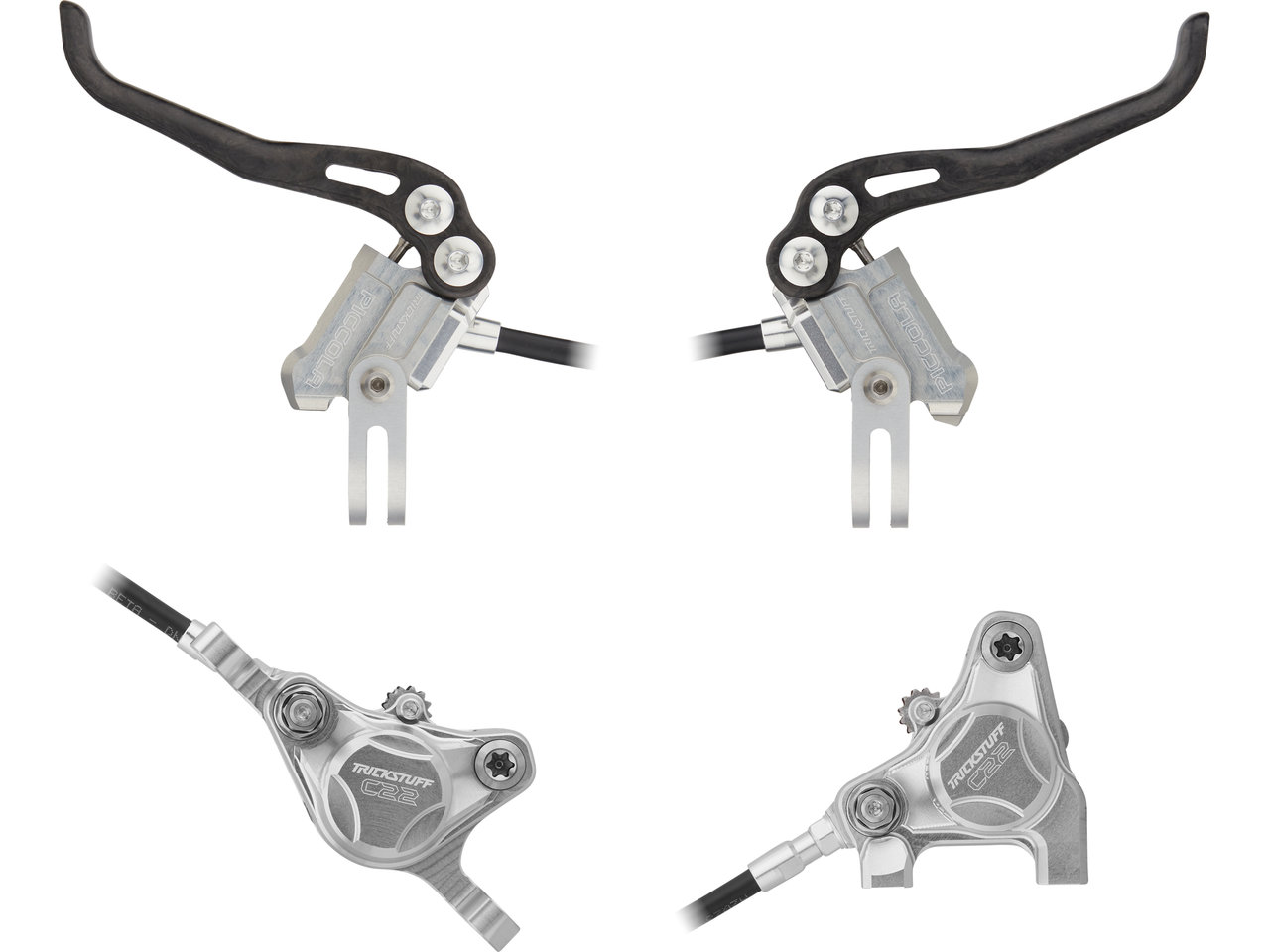 Piccola Carbon V+h Set Scheibenbremse Flatmount / Postmount