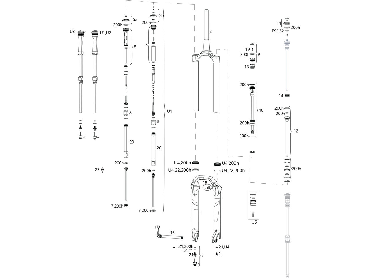 Rockshox Ersatzteile Lyrik Rct3 A1 C1 Rc B1 C2 Rc2 C1 2016 2019