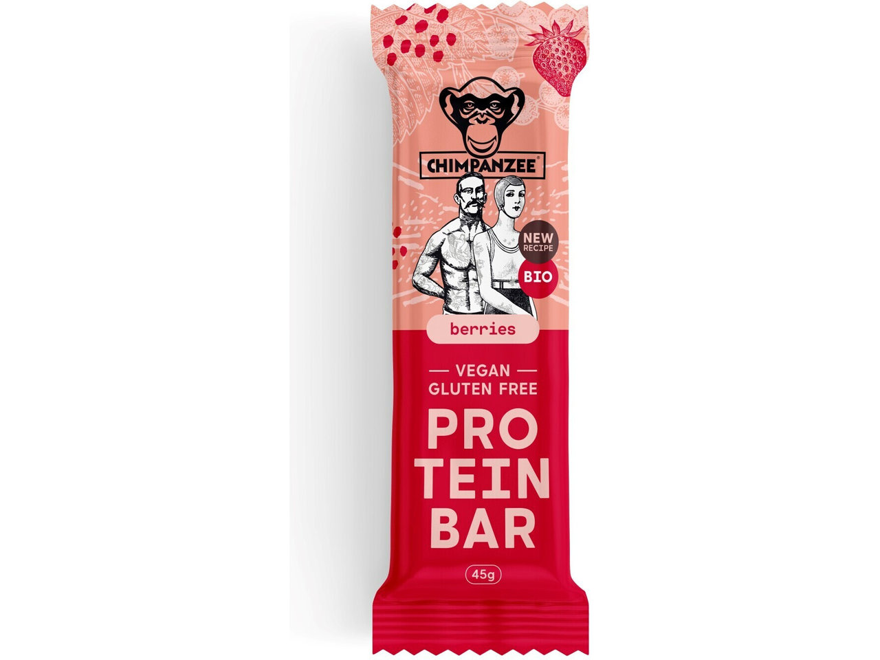 Chimpanzee Bio Proteinbarerboks Sjokolade 45g 20 Enheter