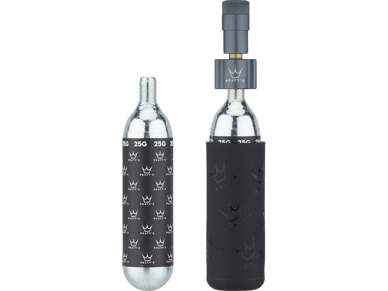 Peaty's Holeshot CO2 Tyre Inflator Kit CO2-Kartuschenpumpe + 25 g Kartusche