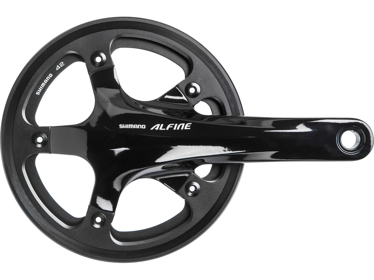 Shimano Alfine Kurbelgarnitur FC-S501 mit einfachem Kettenschutzring Shimano Alfine Kurbelgarnitur FC-S501 mit einfachem Kettenschutzring