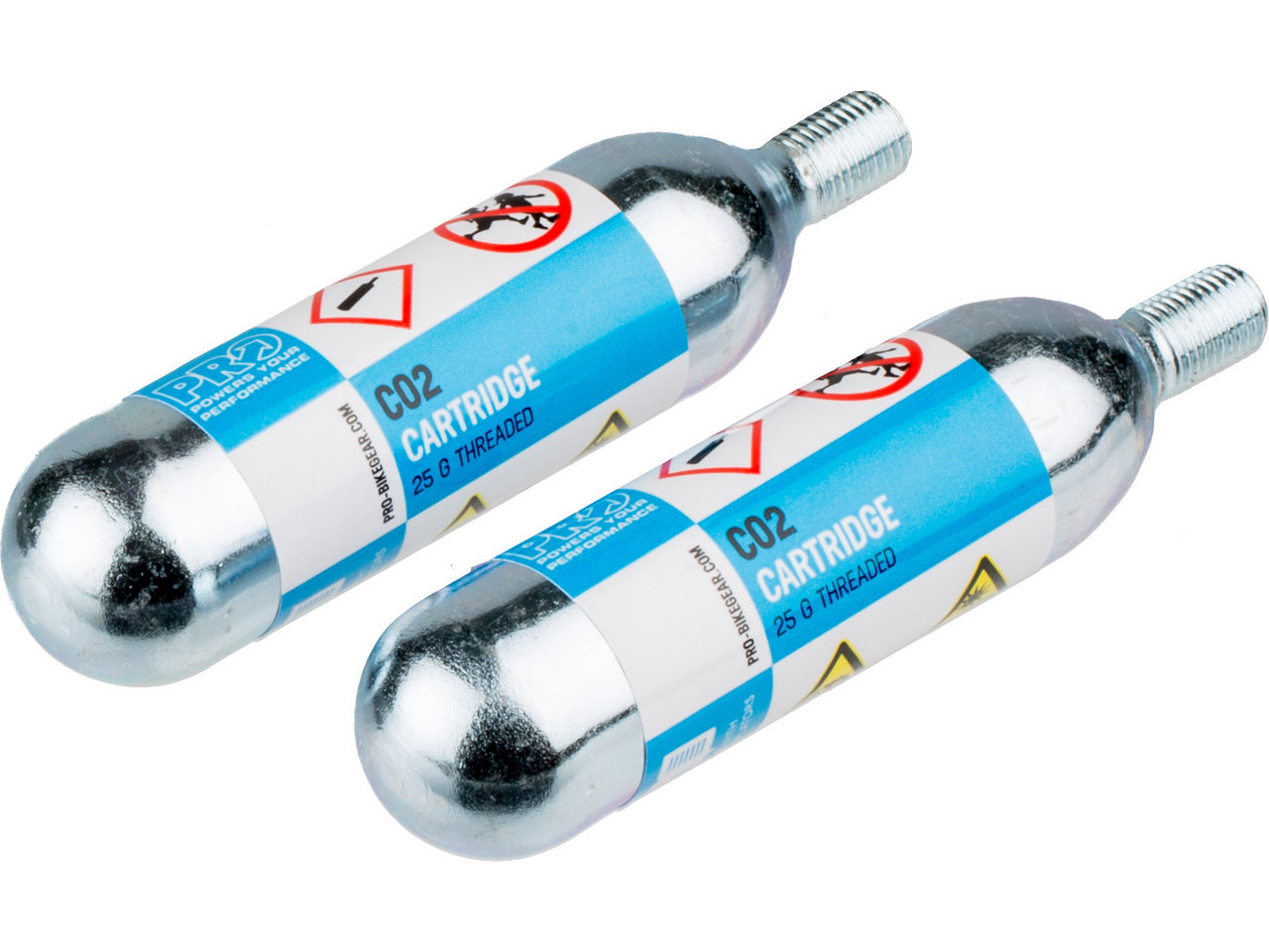 PRO CO2 Ersatzkartuschen mit Gewinde 25 g - 2 Stück PRO CO2 Ersatzkartuschen mit Gewinde 25 g - 2 Stück