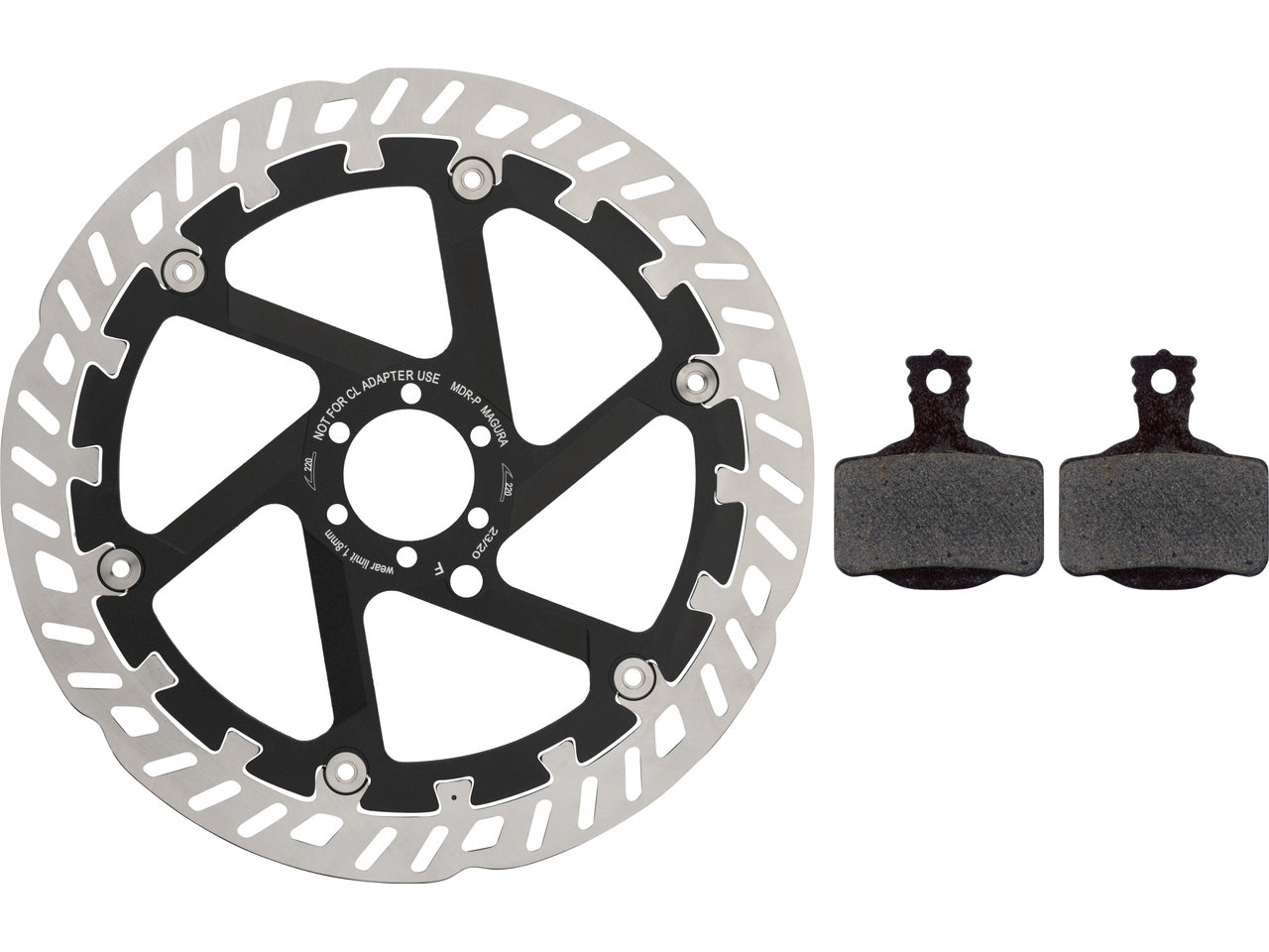 Mdr-p Bremsscheiben Und Belag Kit 6-loch 220 Mm