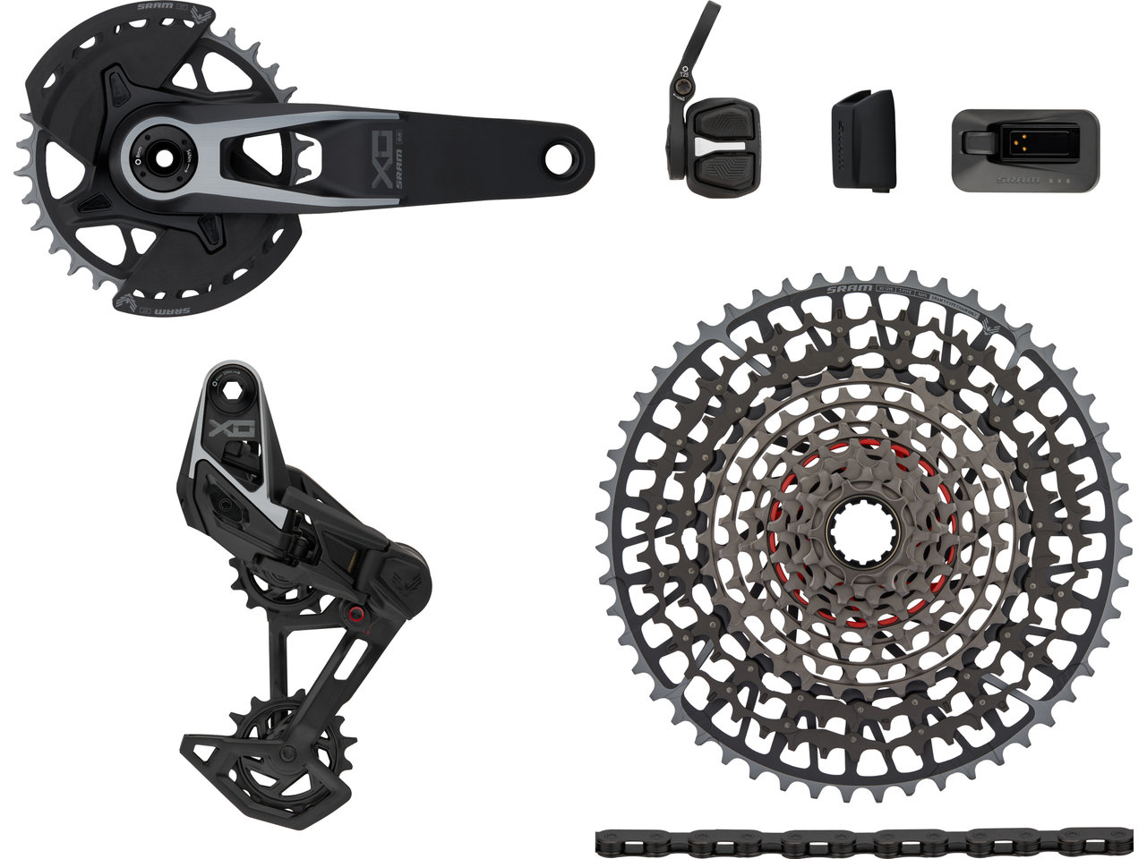 SRAM X0 Eagle T-Type V2 DUB Wide AXS 1x12-fach Upgrade-Kit SRAM X0 Eagle T-Type V2 DUB Wide AXS 1x12-fach Upgrade-Kit