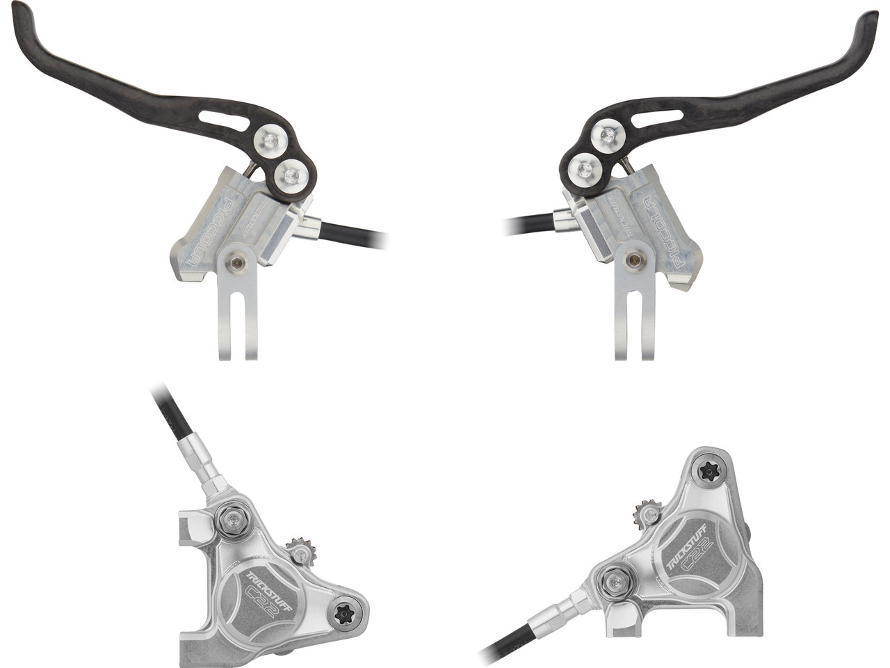 Trickstuff Piccola Carbon v+h Set Scheibenbremse Flatmount