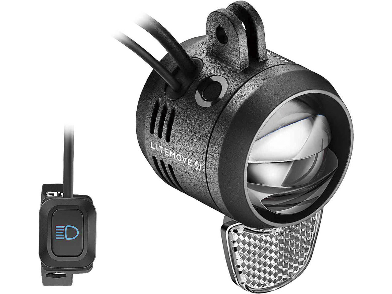 Litemove AC-210 HB/LB LED E-Bike Frontlicht für Vorbau-Montage mit StVZO