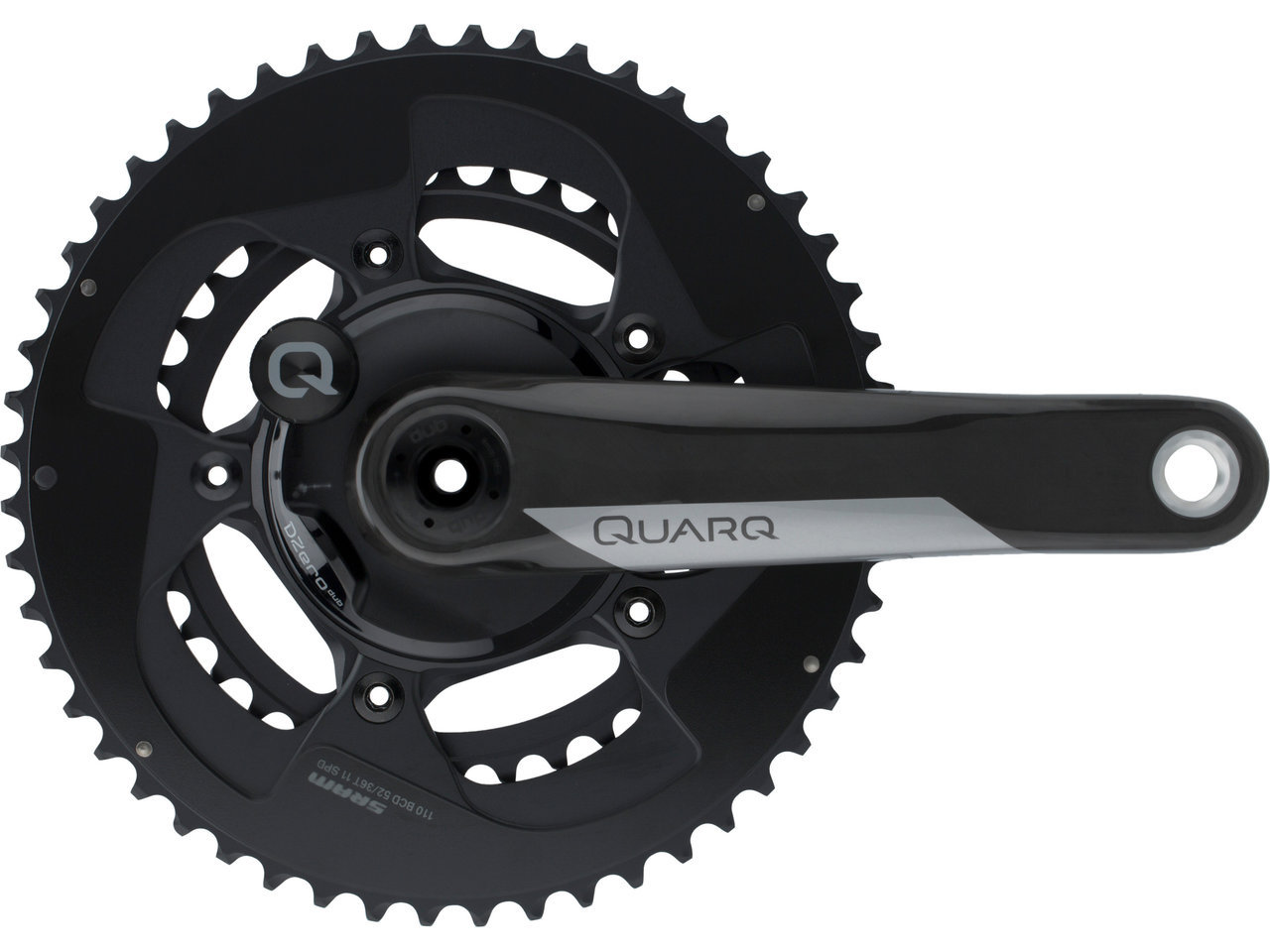 Quarq DZero DUB Powermeter Compact Carbon Kurbelgarnitur Quarq DZero DUB Powermeter Compact Carbon Kurbelgarnitur